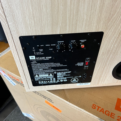 JBL - Stage 220P 12-Inch Powered Subwoofer - Latte