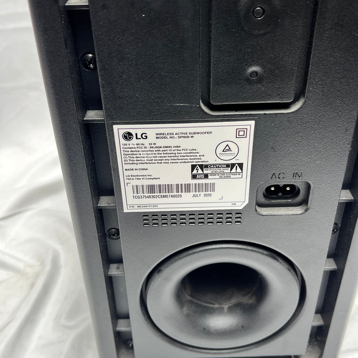 LG SPN5B-W Wireless Subwoofer Only – WT Outlets