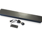 WT Outlets Bose Smart Soundbar 300 in black with remote control and power cable on a grey carpet background