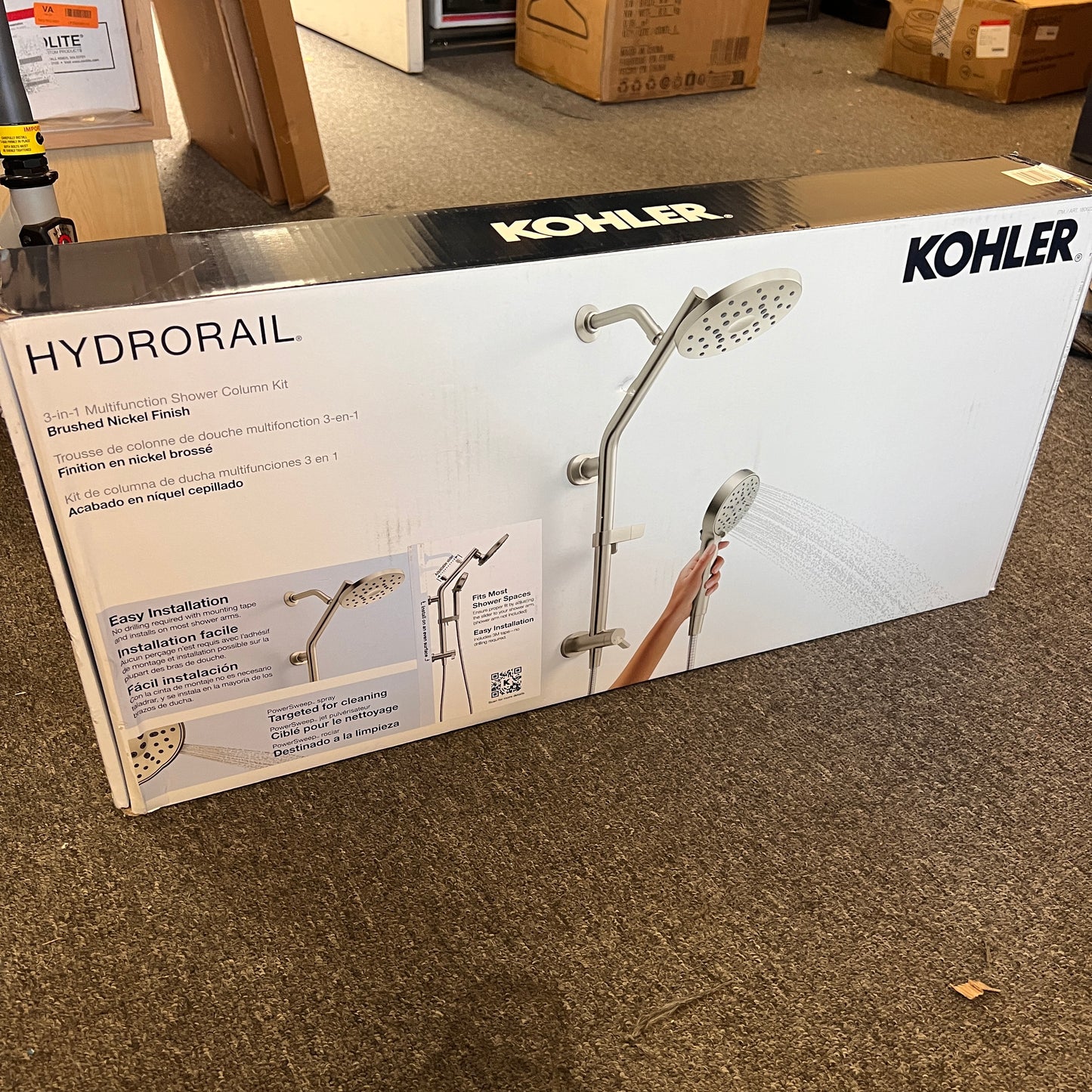 Kohler HydroRail 3-in-1 Multifunction Showerhead and Column Kit