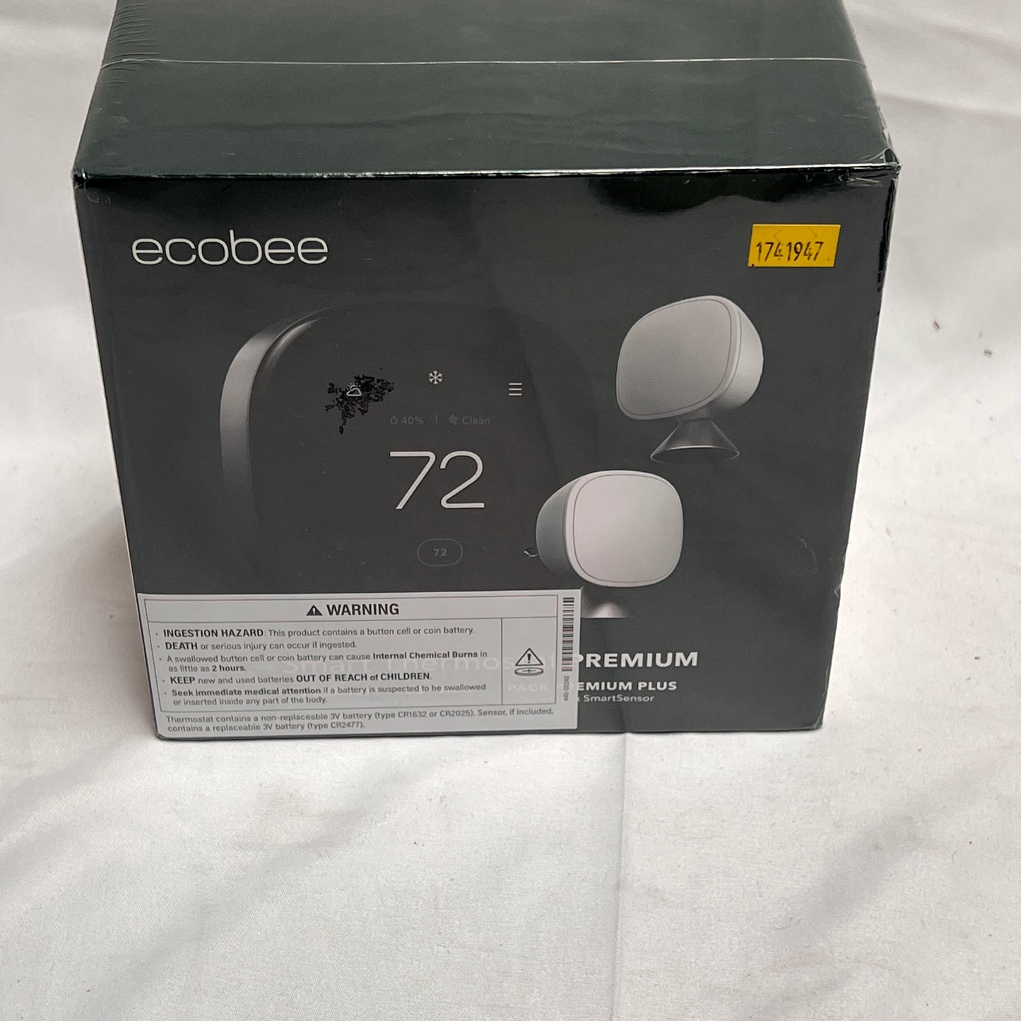 ecobee Smart Thermostat Premium Plus Pack (Includes 2x SmartSensor)