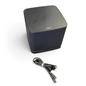 WT Outlets Bose 500 Bass Module subwoofer in black with power cable, shown from a top-down angle.