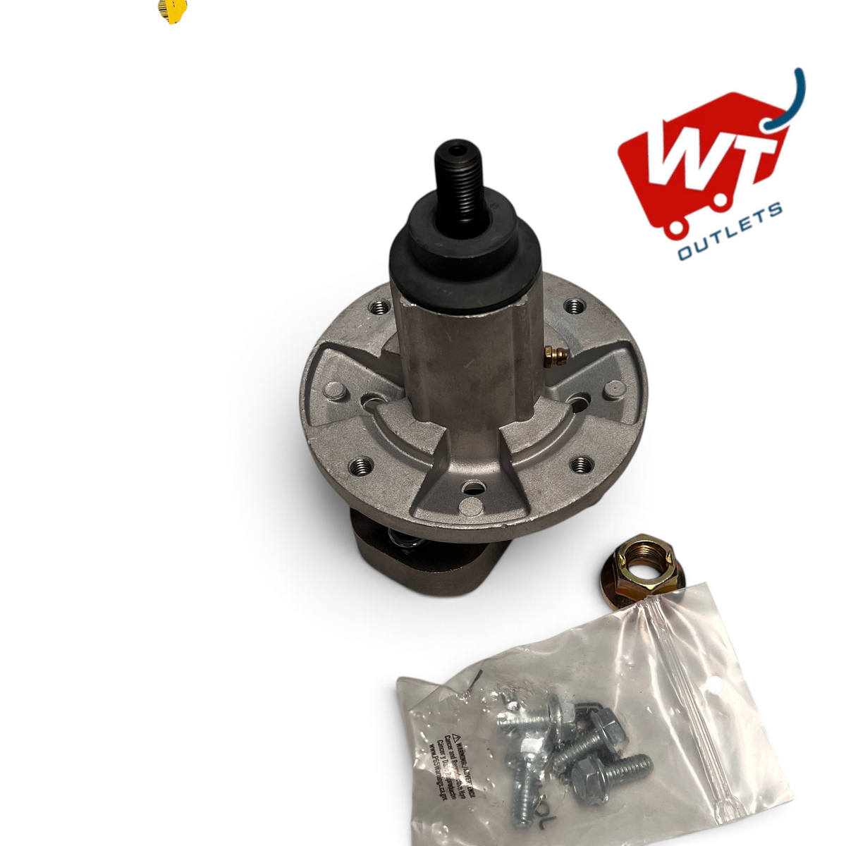 WT Outlets 8TEN deck spindle assembly for John Deere riding lawn mowers with mounting hardware included