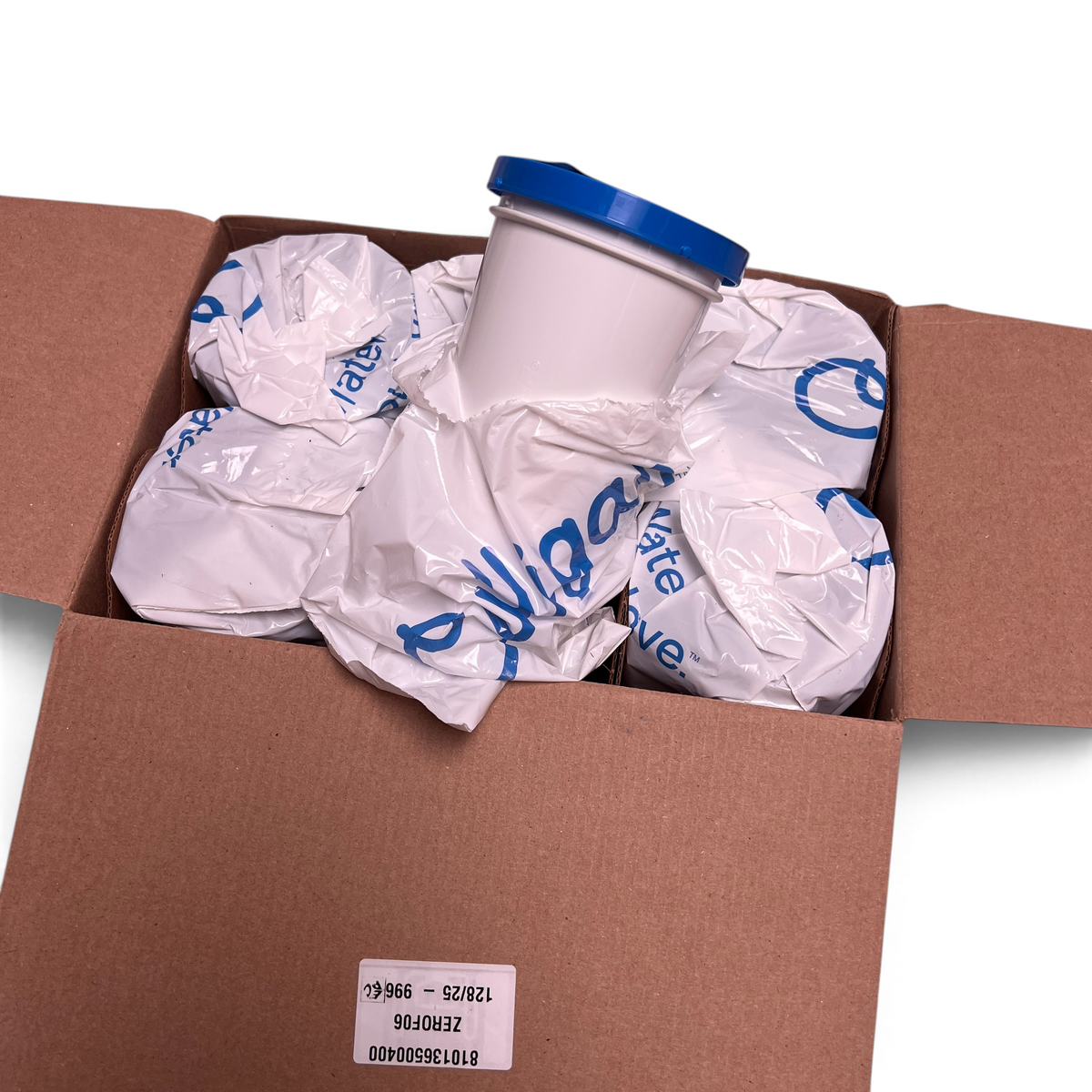 WT Outlets Culligan Zerowater replacement filter 6-pack in cardboard box with one cartridge exposed