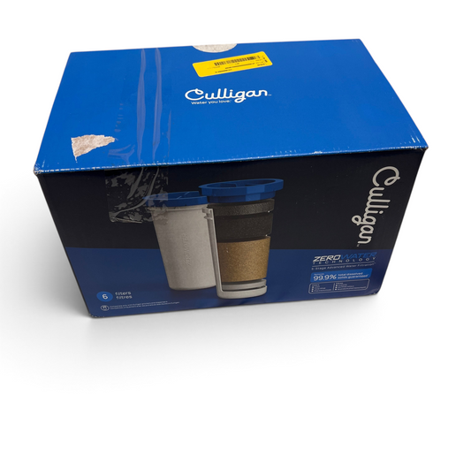 WT Outlets Culligan Zerowater 6-pack replacement filter box with one cartridge removed but unused