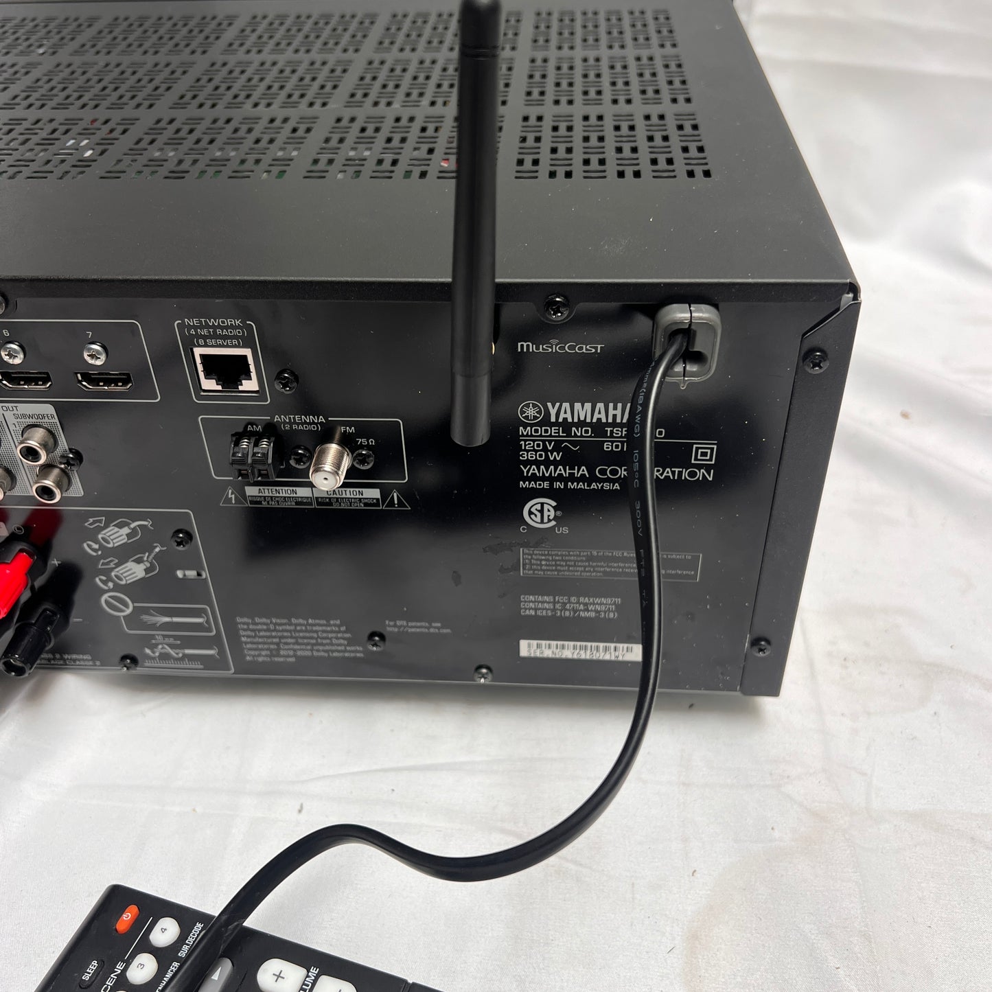Yamaha TSR-700 7.2-channel AV Receiver with 8K HDMI and MusicCast