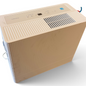 WT Outlets Insignia 35-pint portable dehumidifier in white with a low-profile design and original packaging box.