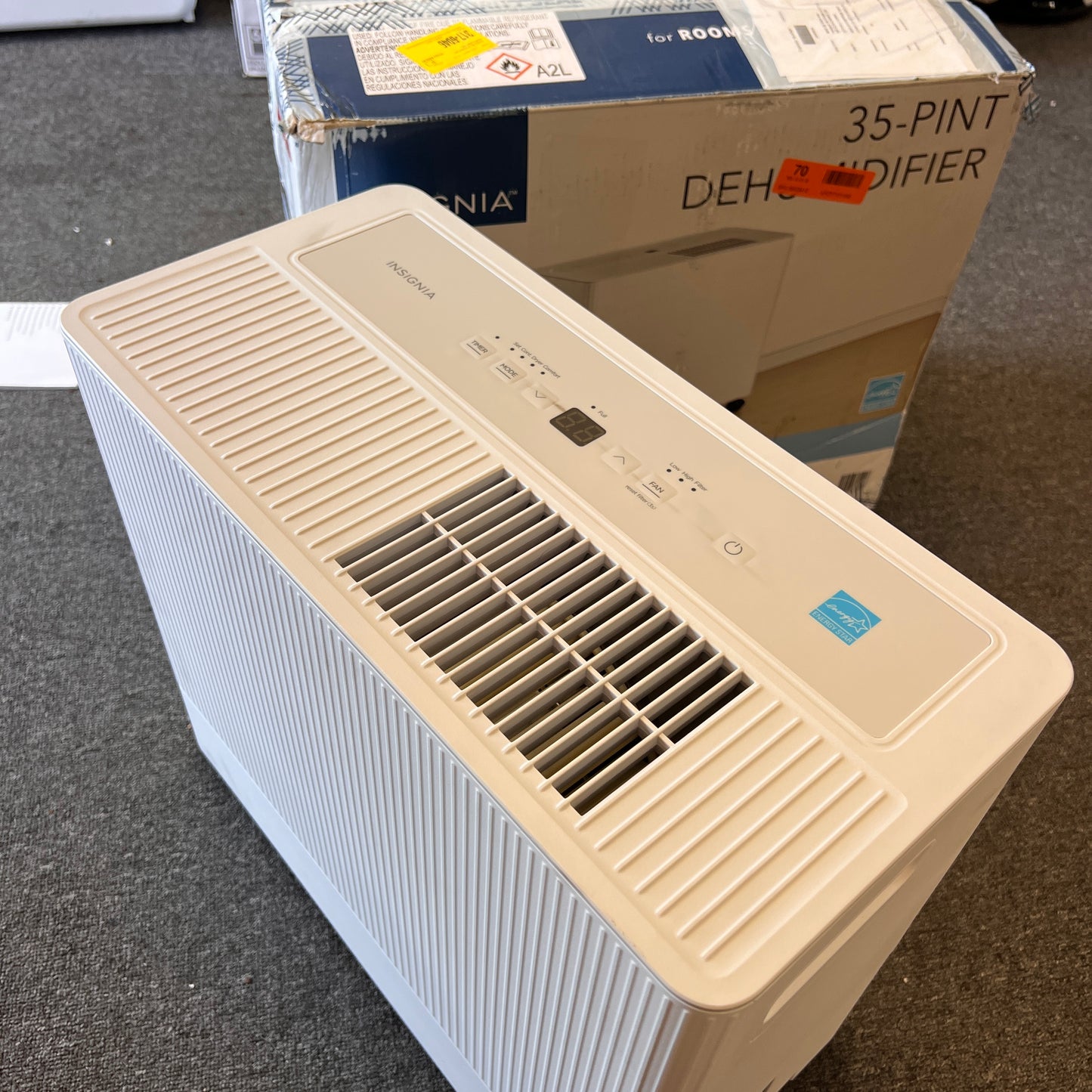 Insignia - 2,000 Sq. Ft. 35-Pint Portable Dehumidifier