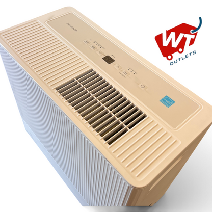 WT Outlets Insignia 35-pint portable dehumidifier in white with digital display and low-profile design