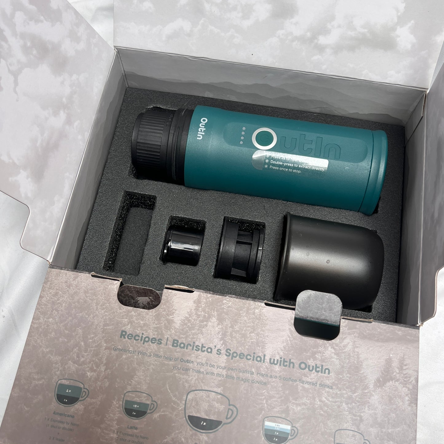 Nano Portable Electric Espresso Machine - Outin Teal