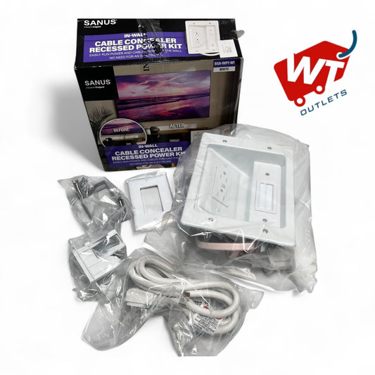 Sanus - In-Wall Cable Concealer Recessed Power Kit- BSA-IWP1-W1