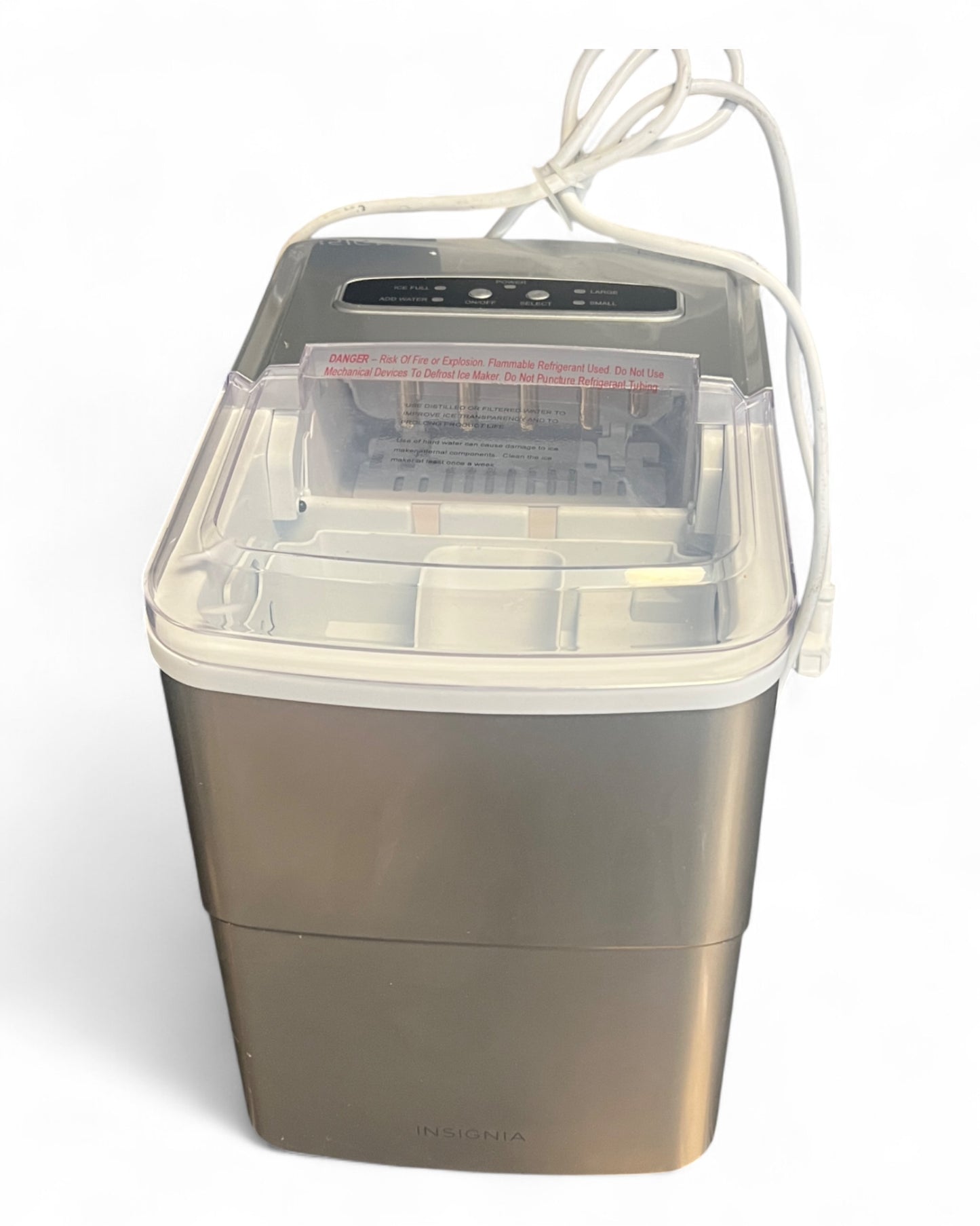 Insignia - Portable Ice Maker with Auto Shut-Off - Silver