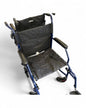 Carex Transport Wheelchair With 19 inch Seat Folding Transport Chair with Foot Rests