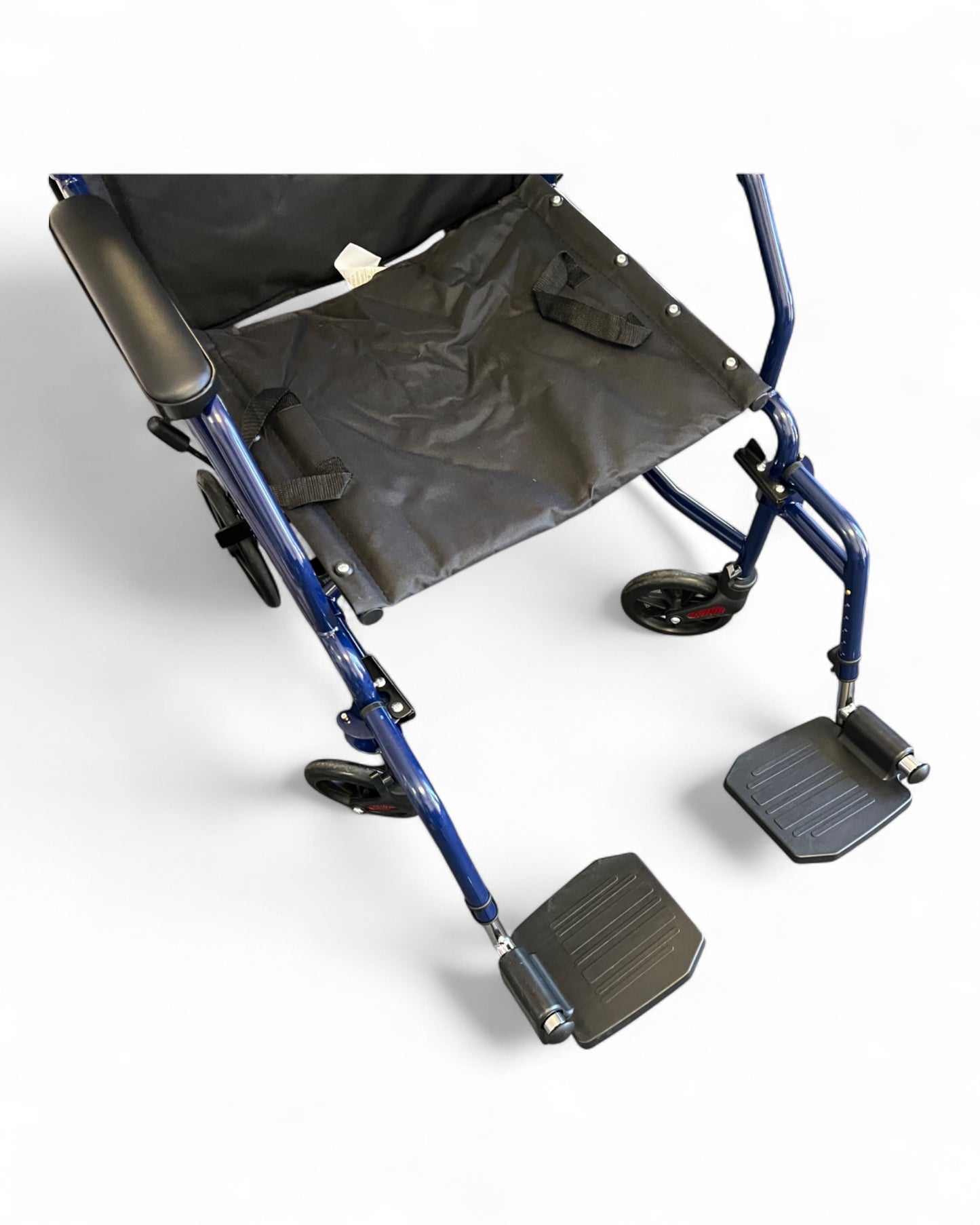Carex Transport Wheelchair With 19 inch Seat Folding Transport Chair with Foot Rests