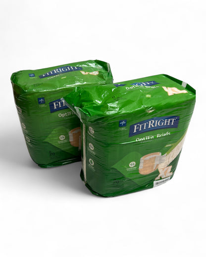 Medline FitRight Extra Briefs XL 59-66" (Pack of 40)