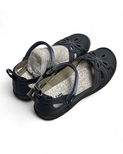 Jbu Women's Magnolia Cutout Mary Jane Flats - Denim - Sz 9.5 wmn