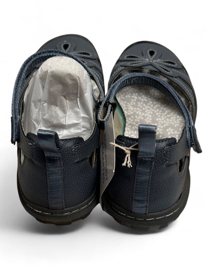 Jbu Women's Magnolia Cutout Mary Jane Flats - Denim - Sz 9.5 wmn