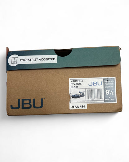 Jbu Women's Magnolia Cutout Mary Jane Flats - Denim - Sz 9.5 wmn