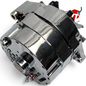 WT Outlets chrome 1-wire alternator for GM SBC and BBC engines, featuring a polished finish for classic Chevy cars.