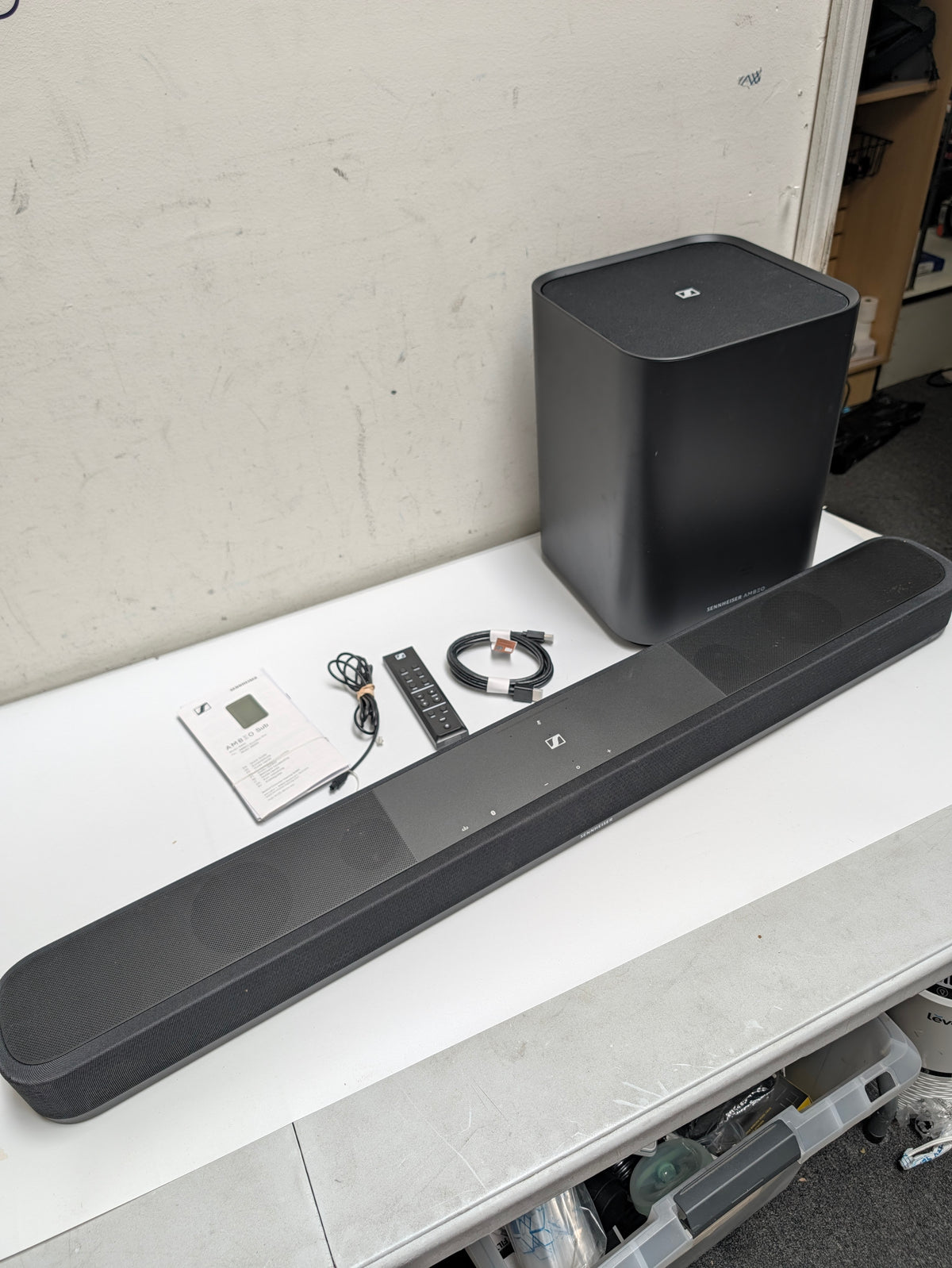 Sennheiser AMBEO 7.1.4 Ch Soundbar Plus and Wireless Subwoofer Bundle