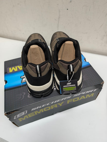 Skechers Air-Cooled Memory Foam Sneakers – Taupe & Black - sz12