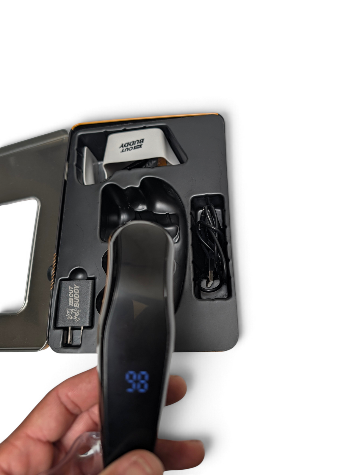 WT Outlets The Cut Buddy Bald Buddy 5-head rotary cordless shaver with digital display in original packaging