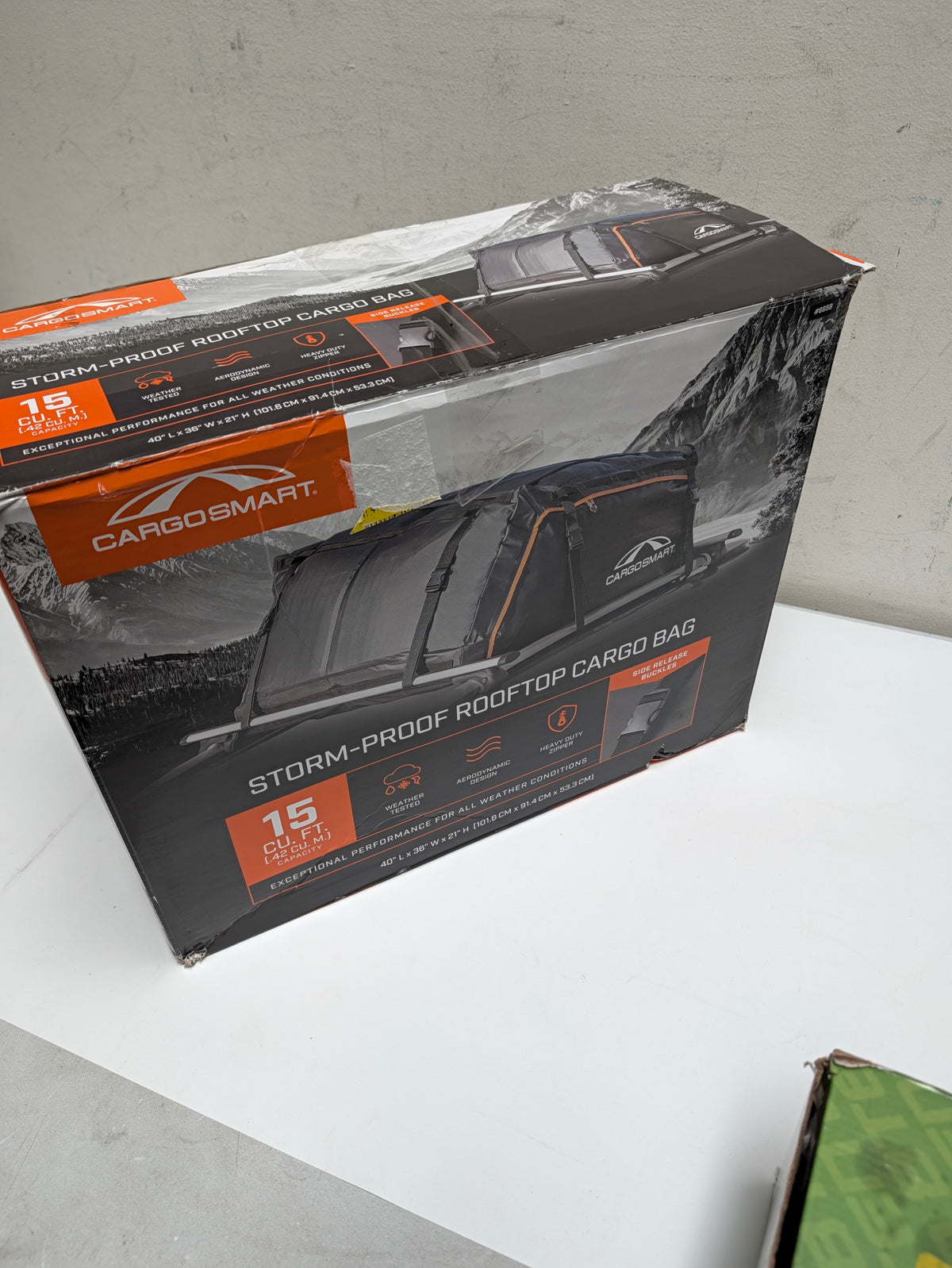 CargoSmart 15 Cu. Ft. Storm-Proof Rooftop Cargo Bag – Open Box